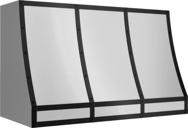Zephyr Designer Collection 48'' Matte Black Forte Hood Banding Kit-1