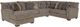 Jackson Furniture Kingston 3-Piece Pewter U-Shape Sectional-0