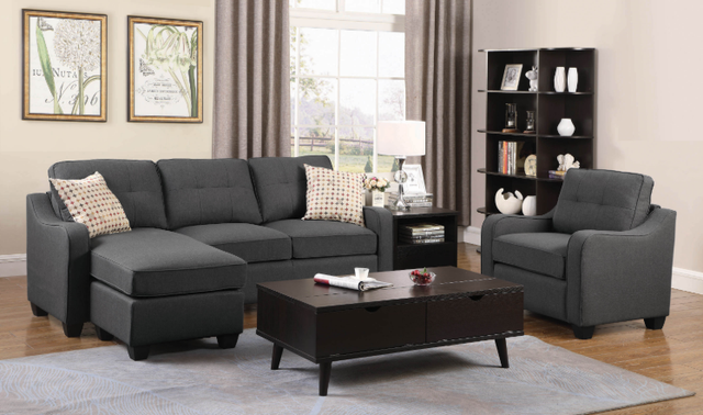 Coaster® Nicolette 2-Piece Dark Grey Living Room Set-0