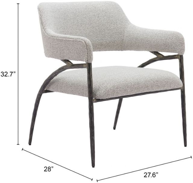 Zuo® Modern Vesterboro Black/Gray Accent Chair-1