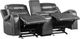 Homelegance® Putnam Gray Manual Double Glider Reclining Console Loveseat-3