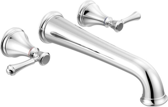 Delta Cassidy® Traditional Chrome 2-Handle Wall Mount Tub Filler Trim-0