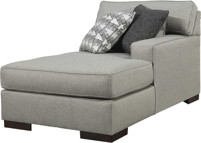 Benchcraft® Marsing Nuvella® 2-Piece Slate Right-Arm Facing Loveseat Sectional and Chaise-3