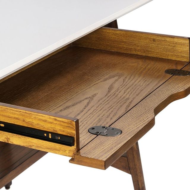 Olliix by Madison Park White/Pecan Parker Desk-3
