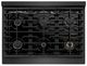 ZLINE Paramount 36" Black Satin Stainless Steel Gas Range with 6 Brass Burners and Convection Gas Oven with Black Matte Accent-3
