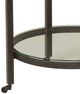 Bassett Mirror Whitman Ivory Round End Table with Bronze Base-2