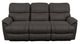La-Z-Boy® Trouper Walnut Leather Manual Reclining Sofa-1