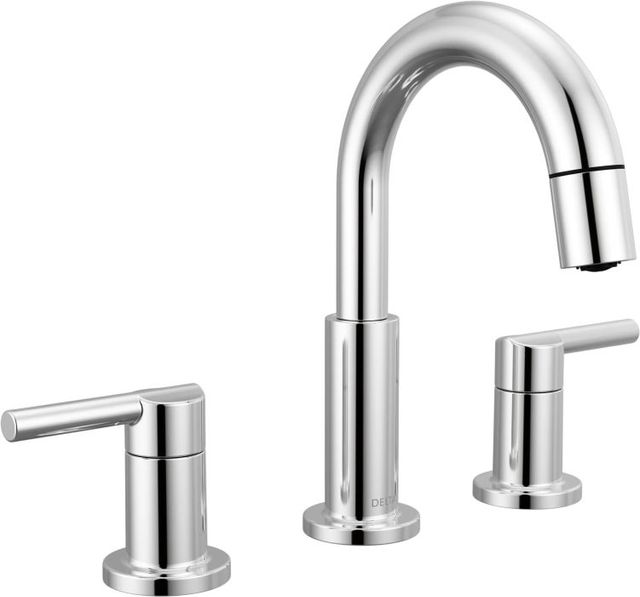Delta Nicoli® Chrome 2-Handle Widespread Pull-Down Bathroom Faucet-0
