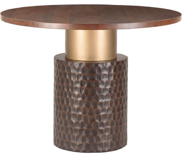 Home Trends & Design Santa Cruz Brown Round Dining Table-0