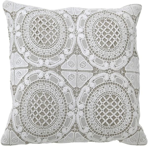 Harp & Finial® Weston Ivory Throw Pillow-0