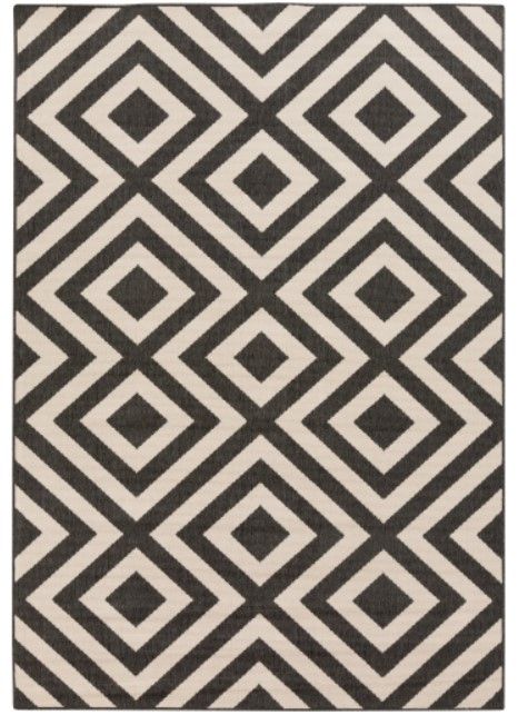 Surya Alfresco Black/Light Beige 5'x8' Area Rug-0