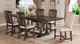 Winners Only® Xcalibur Espresso 96" Trestle Table with Leaf-0