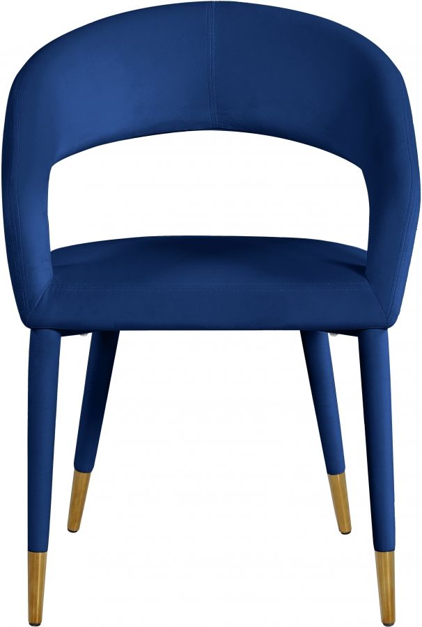 Meridian Furniture Destiny Navy Velvet Dining Chair-1