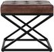 Jofran Inc. Global Archive Hogan Black/Dark Sienna Leather Ottoman-2