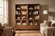 aspenhome® Sandro Brushed Bourbon 74" Bookcase with 2-Doors-2