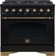 FORNO® Massimo Series Alta Qualita 36" Black Pro Style Dual Fuel Range-0