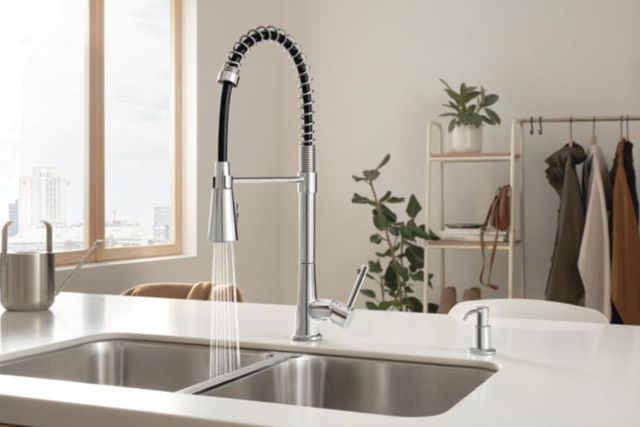 Peerless Precept® Chrome Single Handle Commercial Style Kitchen Faucet-2
