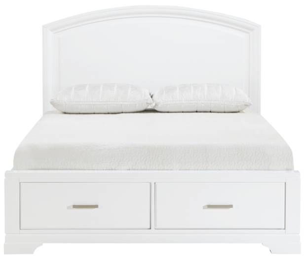 Homelegance® Hudson White Queen Storage Panel Bed-2