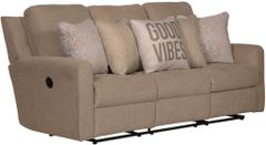 Catnapper® Calvin Putty Manual Reclining Sofa