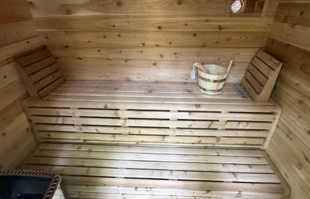 Pine 2 Window Cabin Outdoor Sauna Package-1