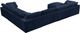 Meridian Furniture Cozy 7-Piece Navy Velvet Cloud Modular Sectional-1