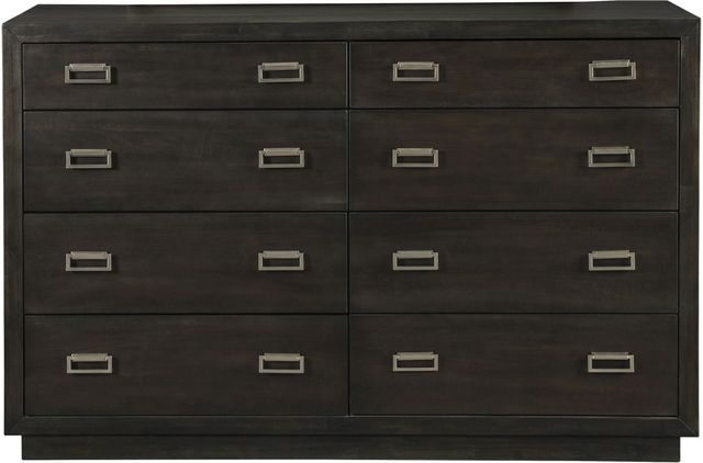 Signature Design by Ashley® Hyndell 5-Piece Dark Brown California King Upholstered Panel Storage Bed Set-2