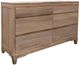 International Furniture Direct Parota Nova Brown 6-Drawer Dresser-0
