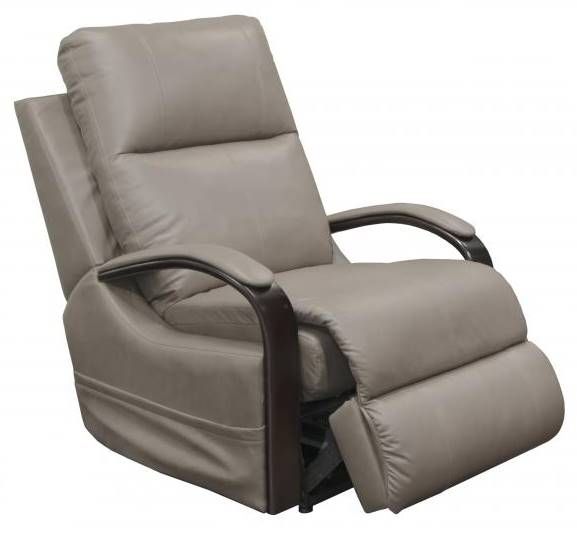 Catnapper® Gianni Light Gray Lay Flat Power Glider Recliner with Heat and Massage-0