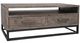 Jofran Inc. East Hampton Distressed Gray Cocktail Table with Black Base-0