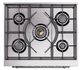 Ilve® Nostalgie II Noblesse 30'' Emerald Green Pro Style Dual Fuel Range with Chrome Trim-2