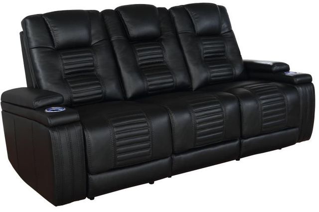 Coaster® Zane 2-Piece Black Power Reclining Living Room Set-2