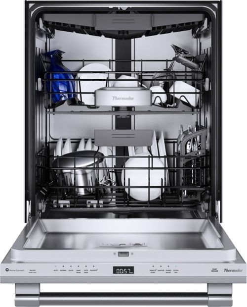 Thermador® Emerald® 24" Stainless Steel Top Control Built In Dishwasher-2