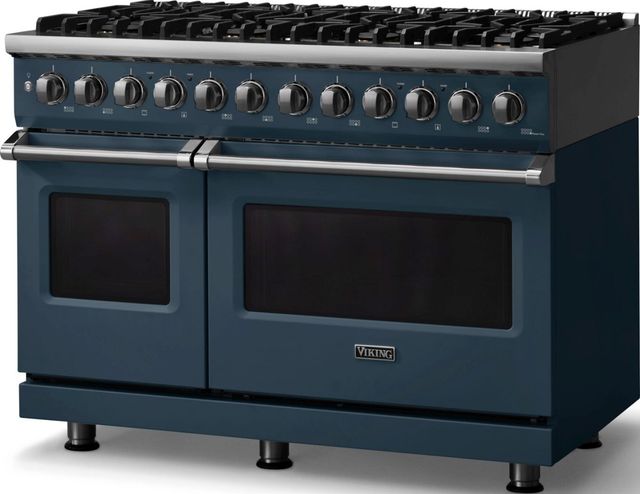 Viking® 5 Series 48" Squall Pro Style Dual Fuel (NG) Range with Polished Chrome Trim-3