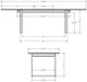 Amisco Customizable Burton 108" Rectangular Extendable Table with 1" Walnut Veneer Top, Radius Corners and 1 Leaf-3