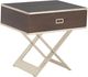 Fairfield® Libby Langdon Carlson Sheer Dove End Table with Champagne Base-0