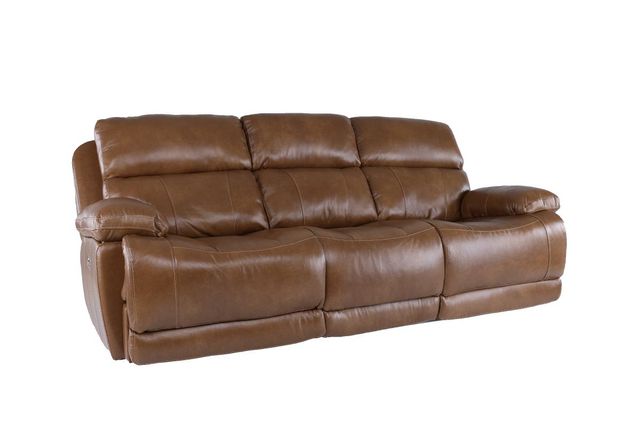 ITEM #: 77077  Cowboy Saddle Leather Power Sofa with Headrest-0