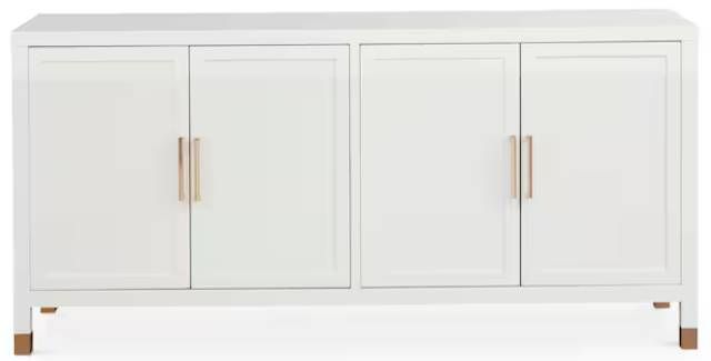 Bassett® Furniture Tidewater Hampton White 4-Door Credenza-1
