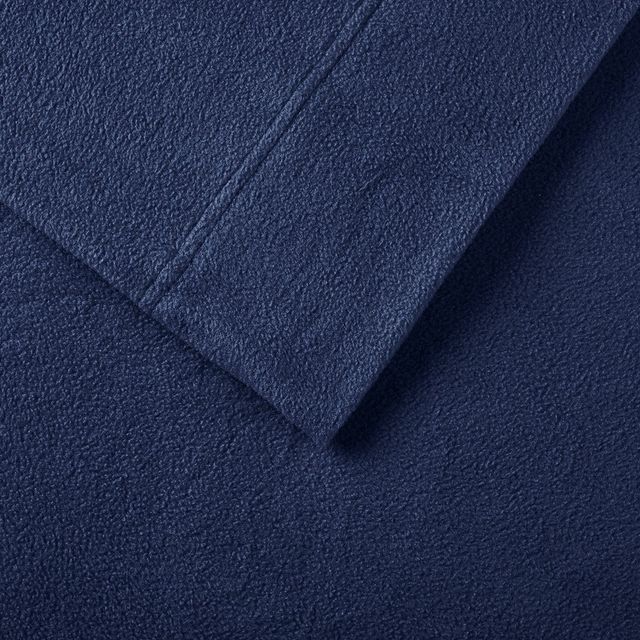 Olliix by True North by Sleep Philosophy Micro Fleece Navy Twin Sheet Set-1