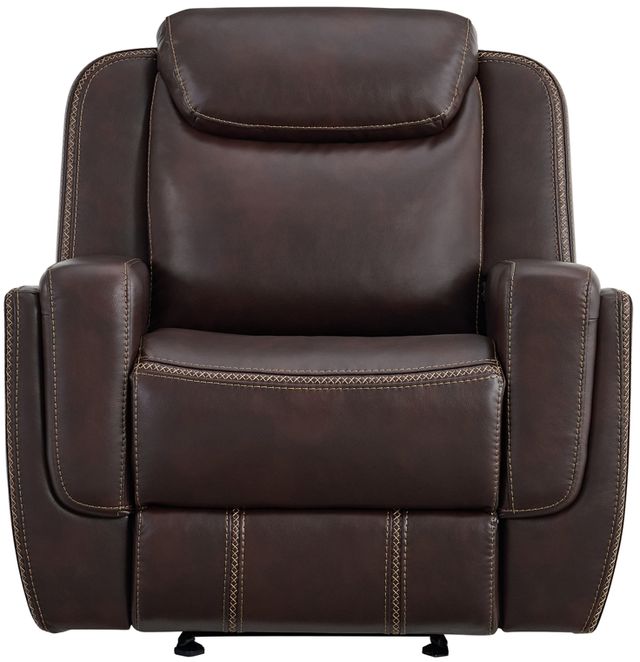 Elements International Panther Neono Brown Manual Glider Recliner-3