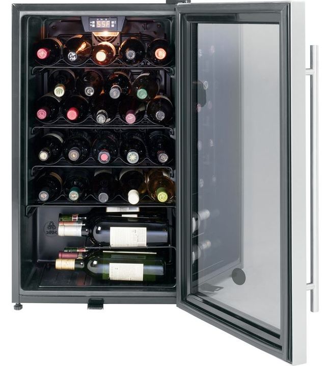 Clearance GE® 4.1 Cu. Ft. Stainless Steel Wine Cooler-3