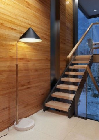 Zuo® Modern Pike Black/White Floor Lamp-1