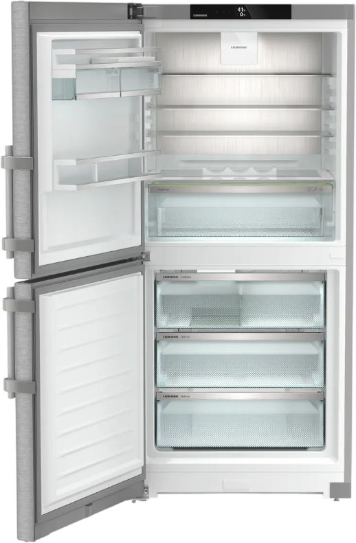 Liebherr 30" 12.8 Cu. Ft. SmartSteel Stainless Steel Counter Depth Bottom Freezer Refrigerator-1