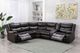 Mazin Furniture Darnell 3-Piece Cocoa Brown Right Side Modular Manual Reclining Sofa Sectional with Console-3