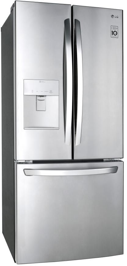 LG 30 in. 21.8 Cu. Ft. Stainless Steel French Door Refrigerator-2
