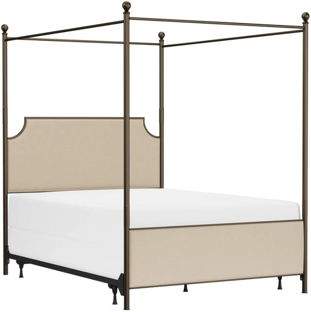 HH2 Home McArthur Beige/Bronze Queen Canopy Bed without Frame-0