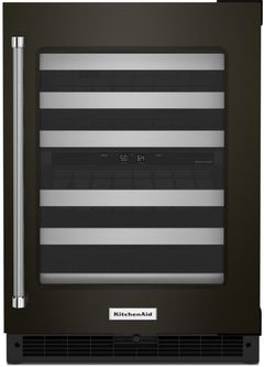 KitchenAid® 24" Black Stainless Steel Wine Cooler