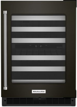 KitchenAid® 24" Black Stainless Steel Wine Cooler