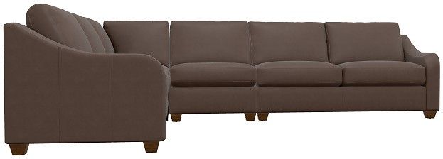 La-Z-Boy® Charlie Cognac Leather Sectional with Custom Layout Options-2