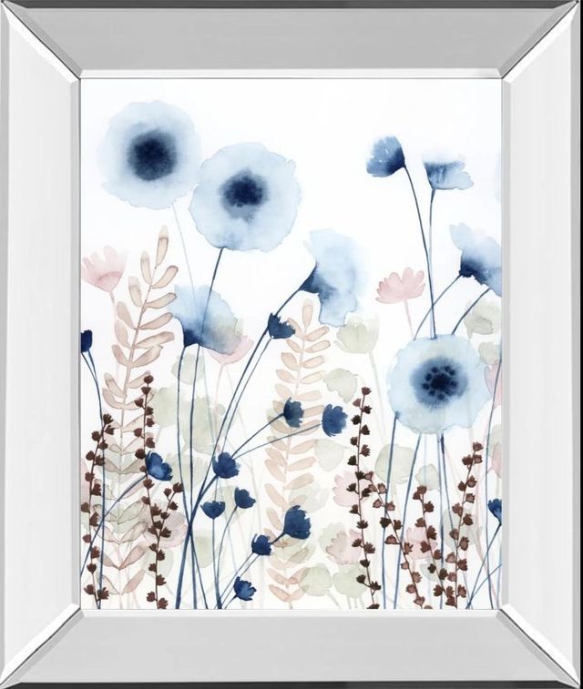 Classy Art Sweet Flower Field II by Grace Popp Mirror Framed Wall Art-0