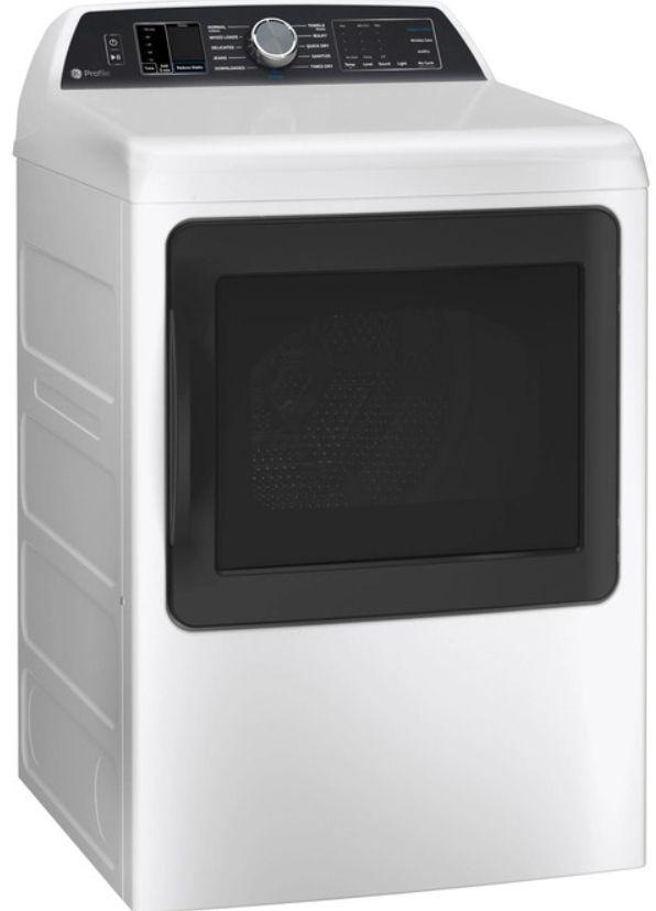 GE Profile® White Top Load Washer & Gas Dryer Laundry Pair-4